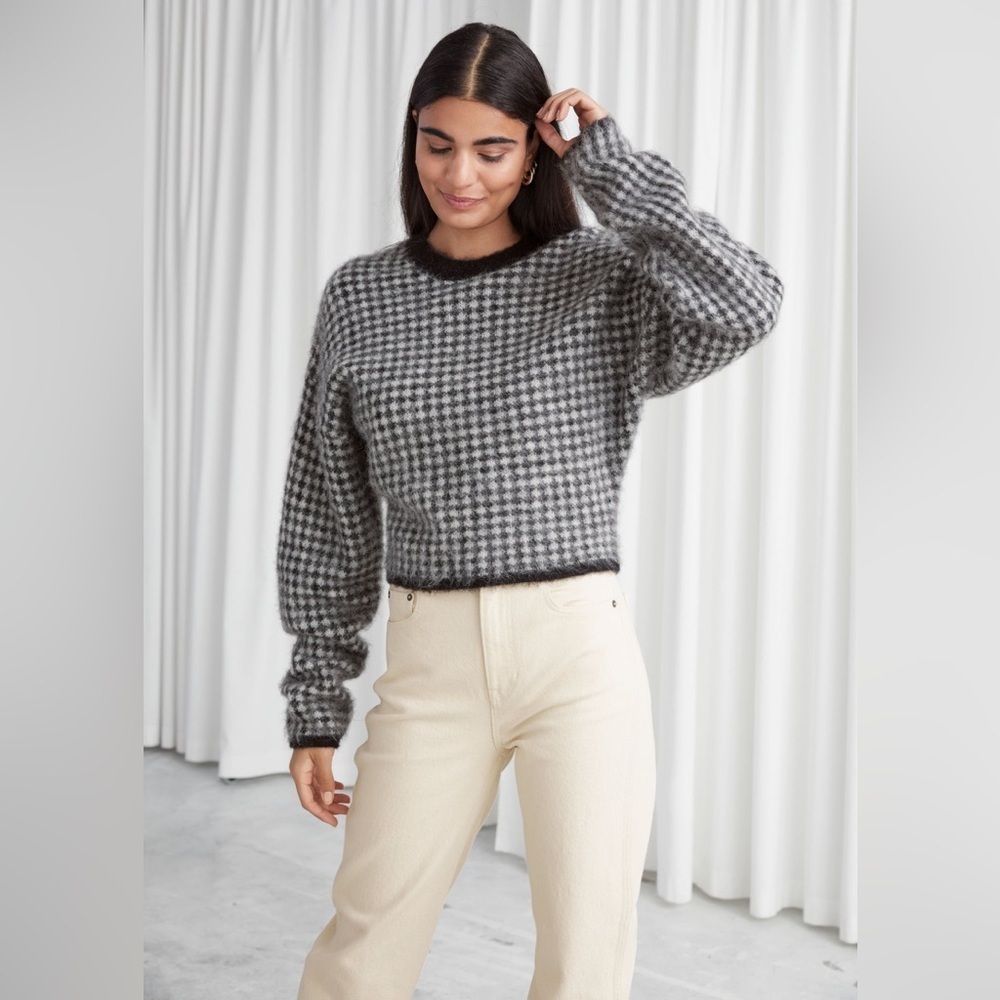 Stockholm Atelier & Other Stories Fuzzy Jacquard Knit Sweater - Size M